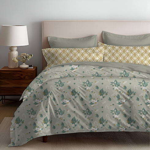 Reeva Bed Sheet Set with Pillow Covers for Double Bed by Florida